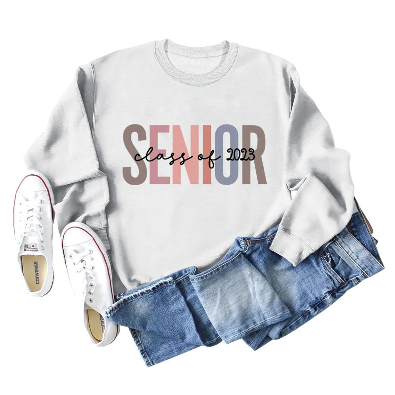 Female Lettering Fashion Loose Casual Long Sleeve Sweater