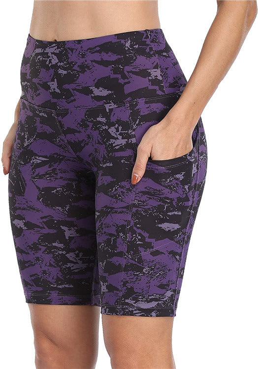 Women's Fashion Printed Short Lifting Arm Base Shorts