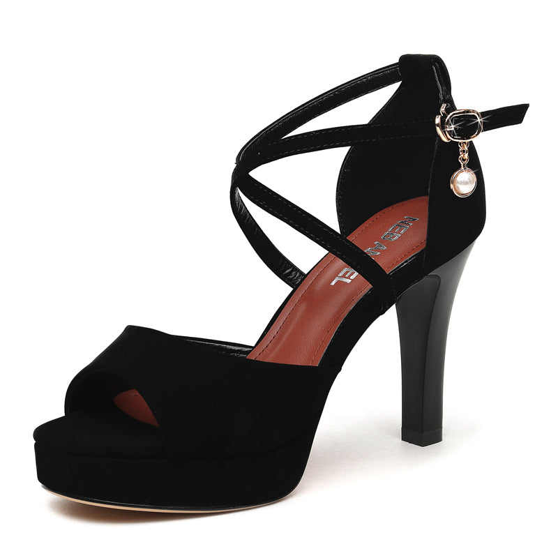 Women's Thick Fish Mouth High Heels