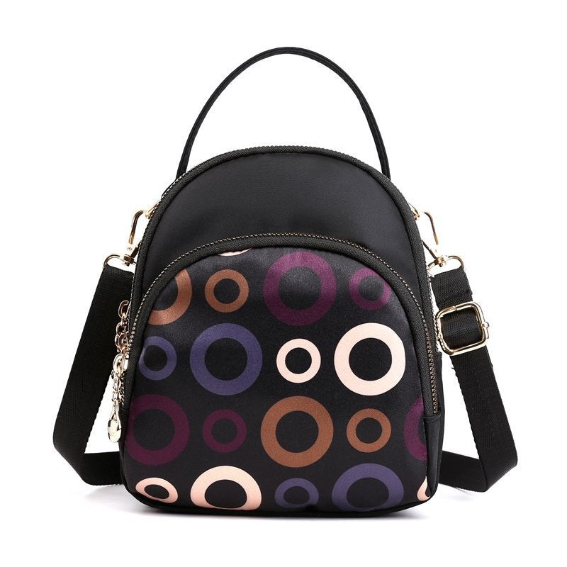 Women's Bags Small Outdoor Travel Backpack Crossbody Handbag Oxford Cloth Ethnic Style
