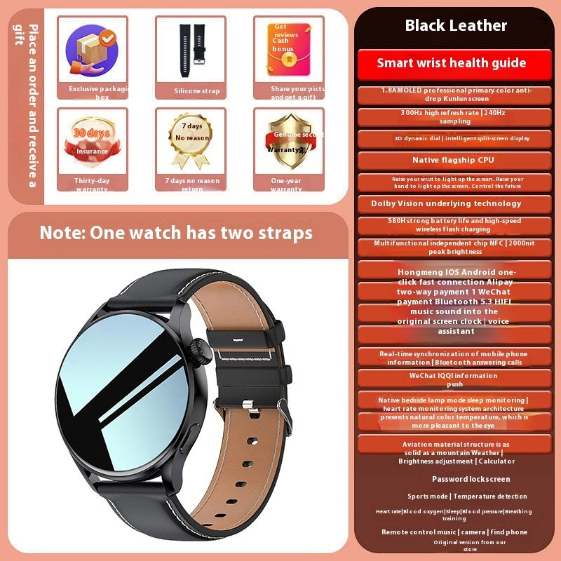 Smartwatch Bluetooth-opkald Puls Blodtryk Multifunktion