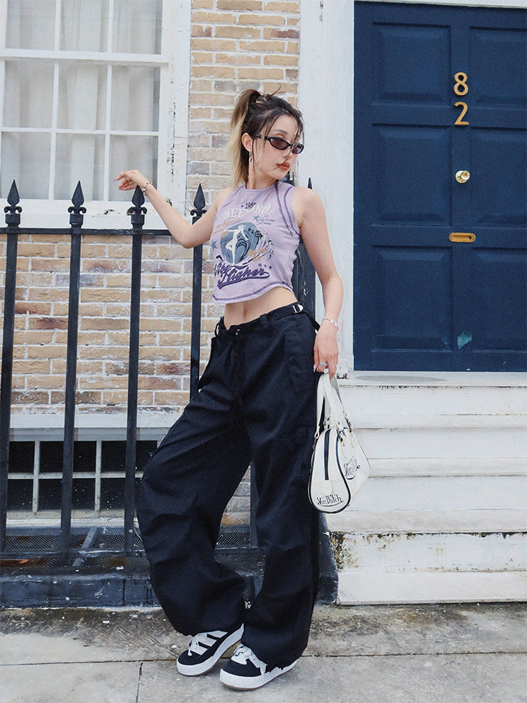 Ruffled And Bound Feet, Retro Street High Street Hot Girls' Overalls