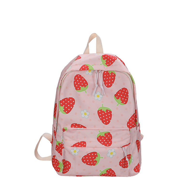 Fashion Canvas Backpack Cartoon Girl Cute Large Capacity Casual All-match Backpack