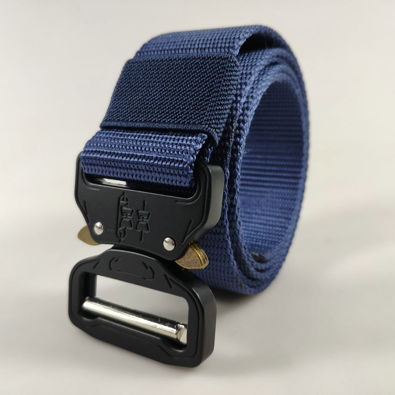 Cobra Buckle Outdoor Tactics Belt Men's Nylon Sports Quick Release Training Canvas Belt