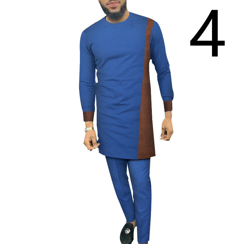 Men's Casual Long-sleeved Top And Pants Suit