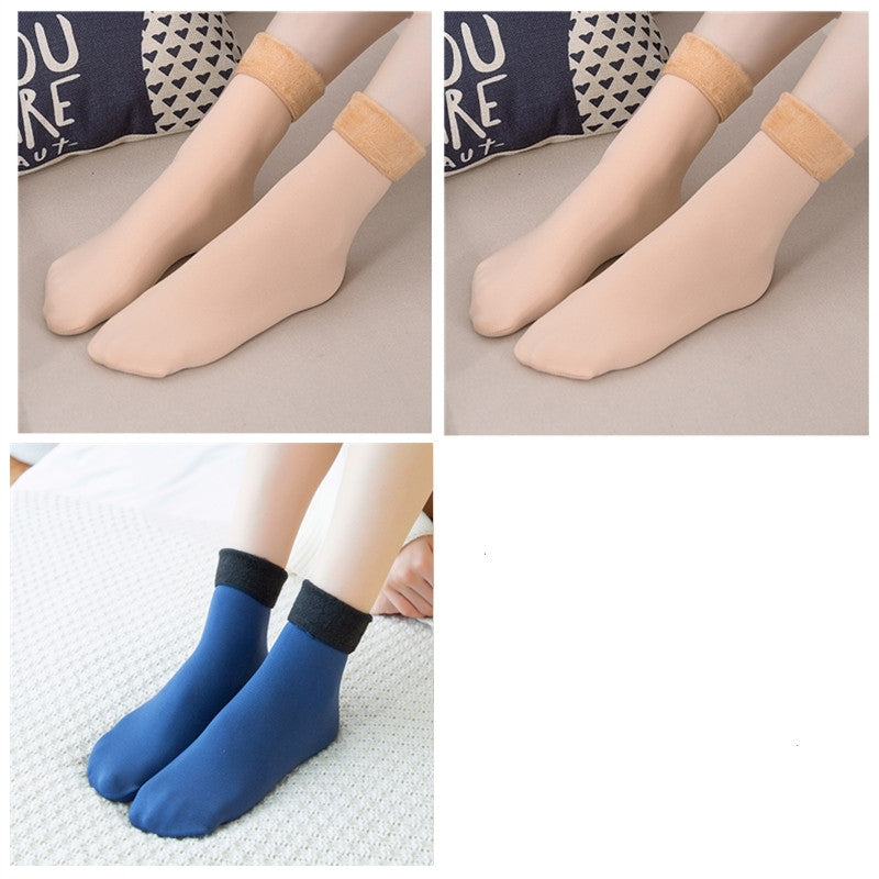 Plus Fleece Socks To Keep Warm Snow Women In Autumn And Winter