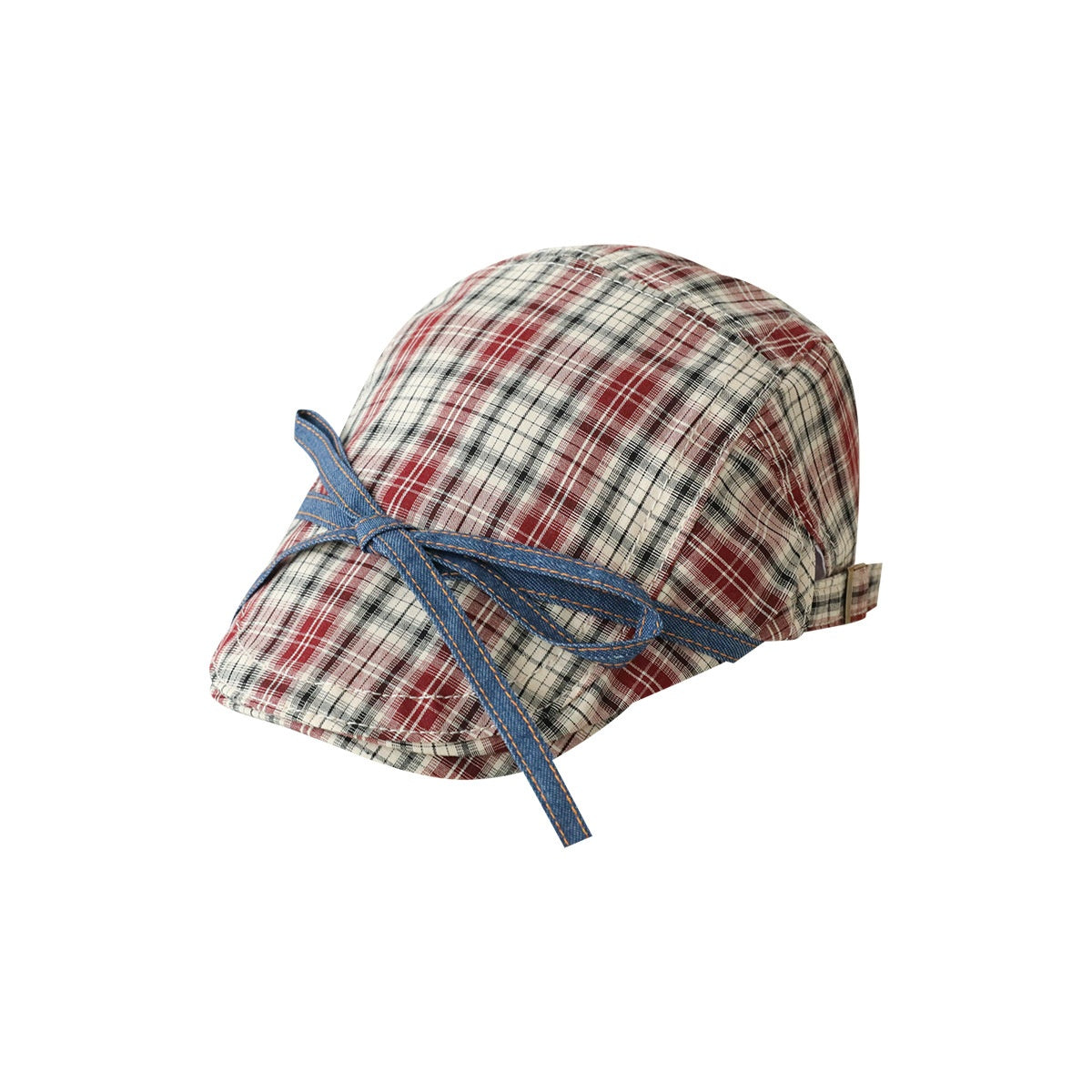 Bow Plaid Advance Hats Girls Japanese-style Retro