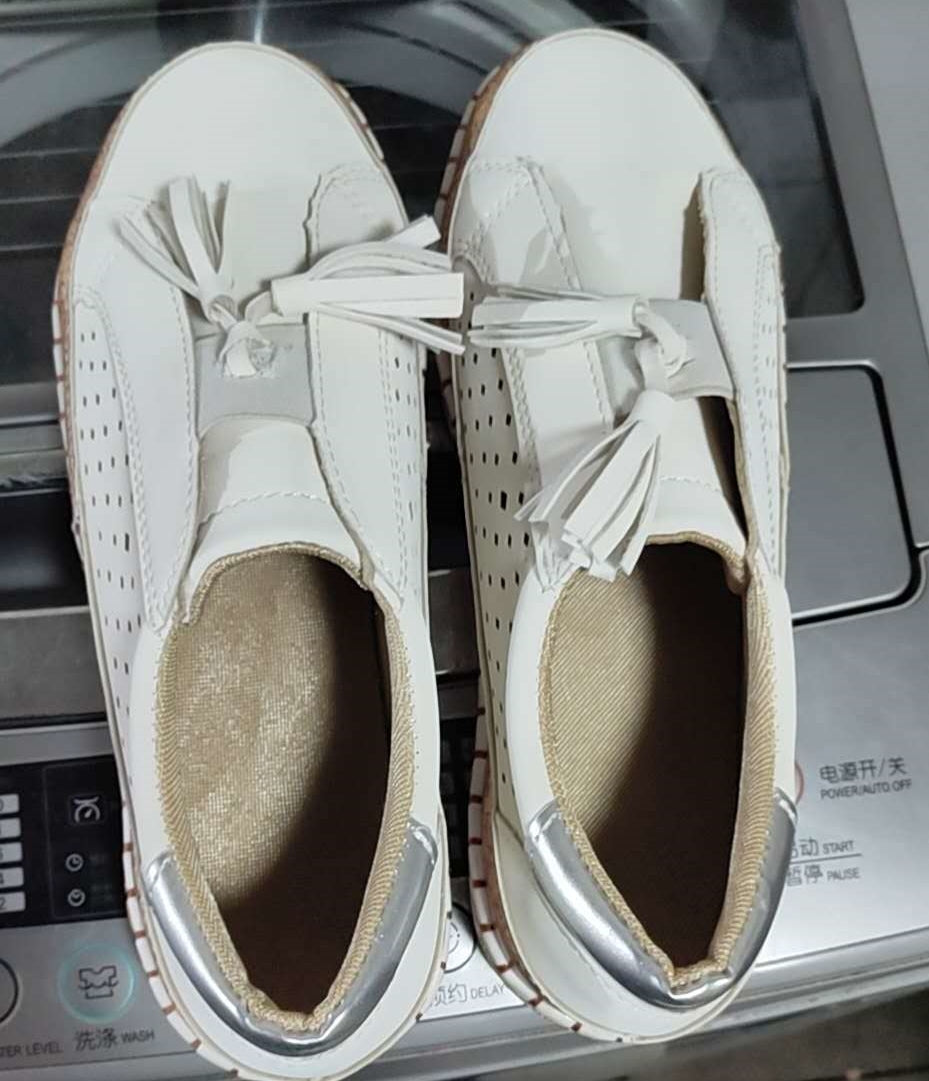 Color Matching Tassel Plus Size Round Head Flat Casual Shoes Female