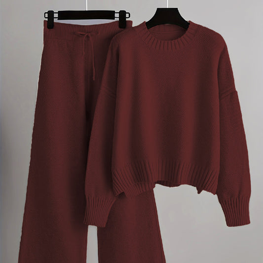 Fashionable And Casual Knitted Suit Pants For Women
