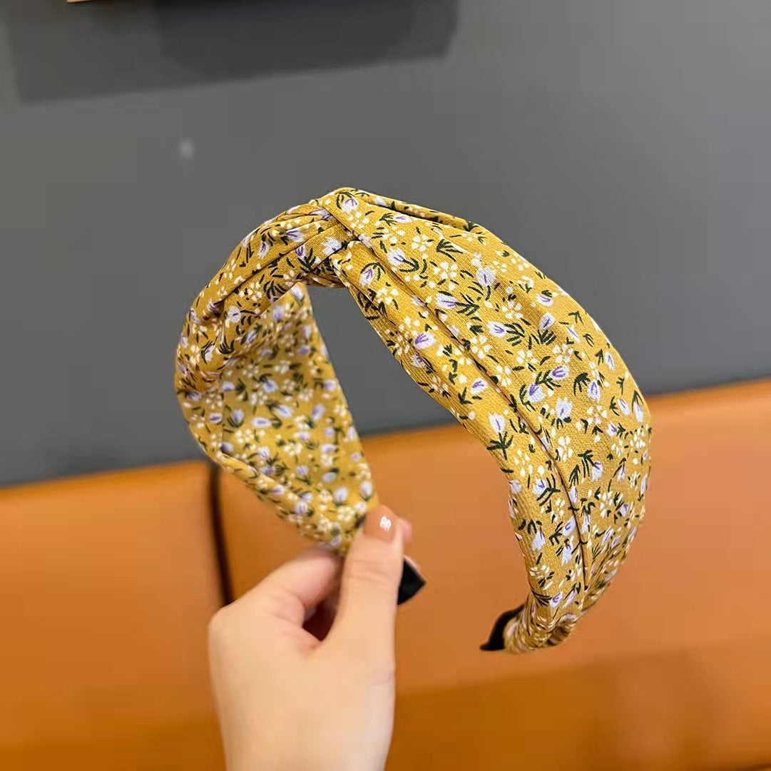 Retro French Wide Brim Hair Band Hair Fixer Women's Summer