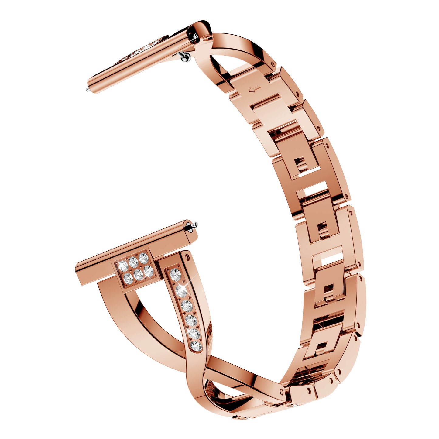 Stainless steel watch band with water drill