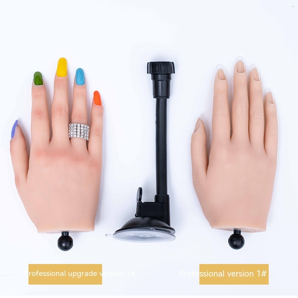 Manicure Practice Silica Gel Practice Prosthetic Hand Props Model