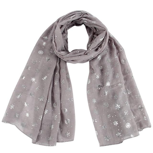 Christmas bronzing cotton and linen scarf