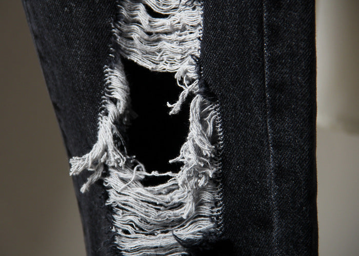 Ripped denim harem pants