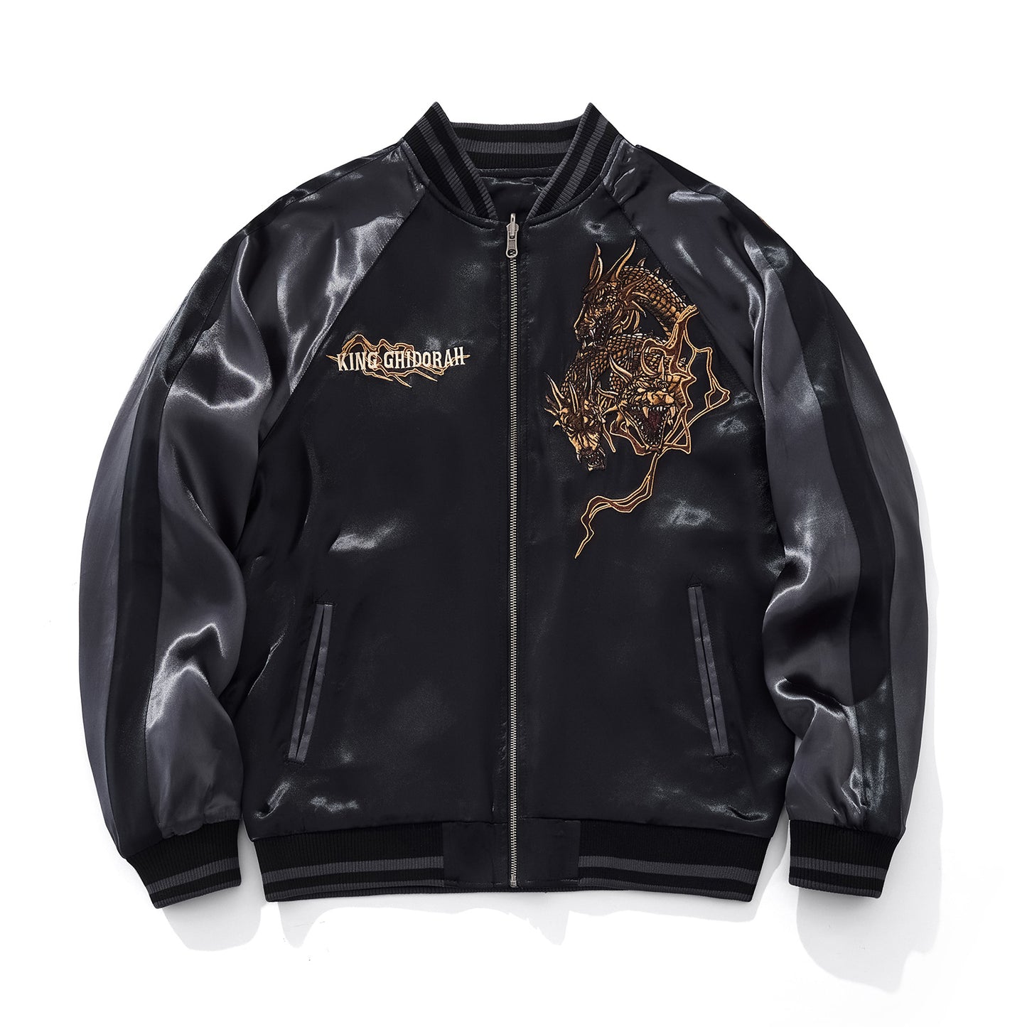 Mens Loose Fit Polyester Embroidered Chinese Style Jacket