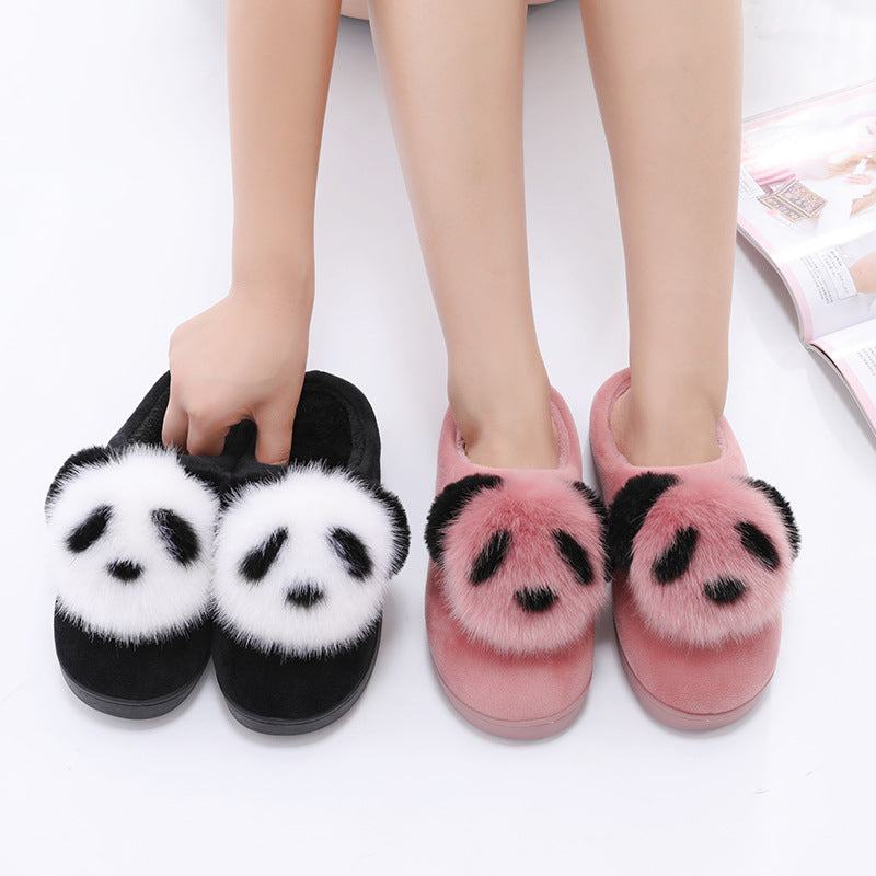 Cute cartoon panda cotton slippers