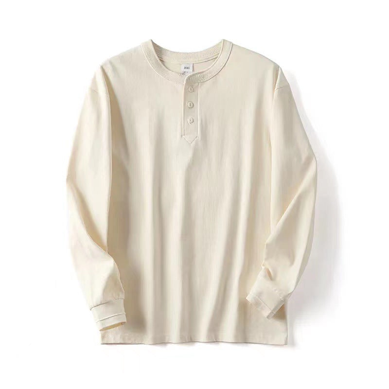 Men's Retro Simple All-match Solid Color Long Sleeve
