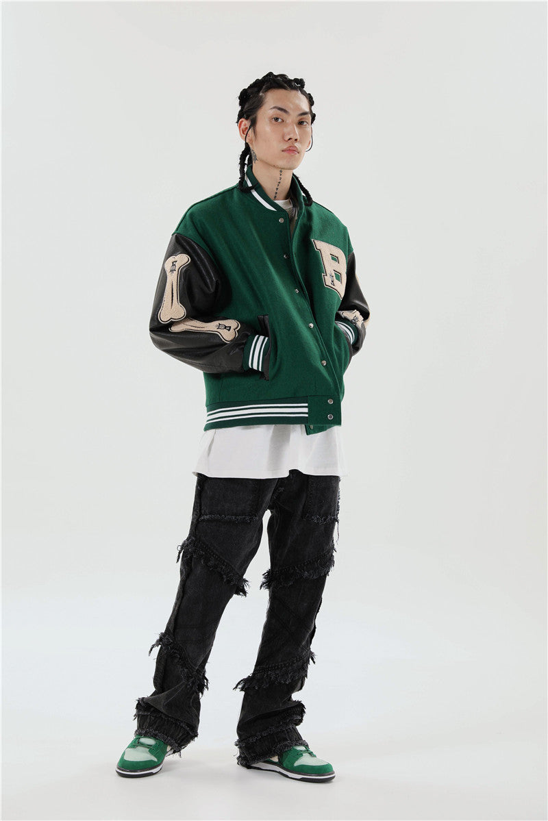 National tide letter embroidery baseball uniform