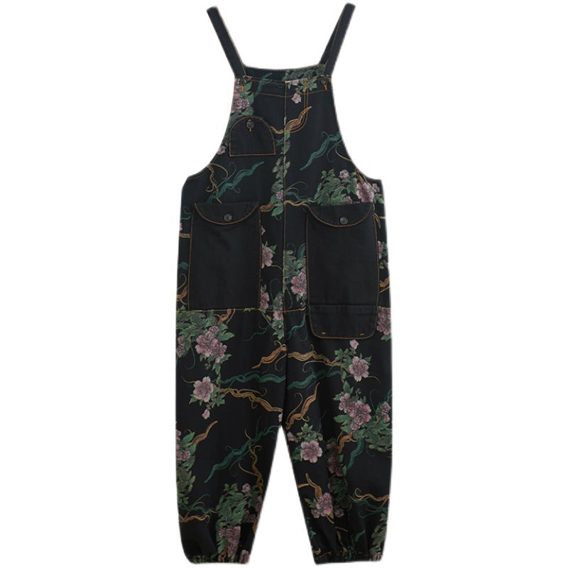Plus Size Women's Pants Fat Mm Loose And Thin Wide Leg Jumpsuit