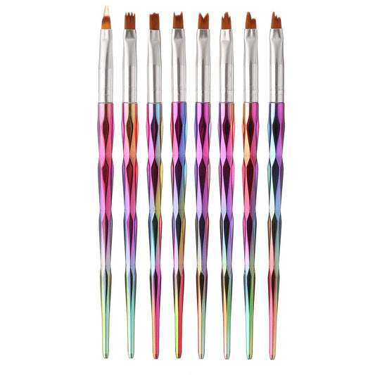 Petal shape colorful nail brush set