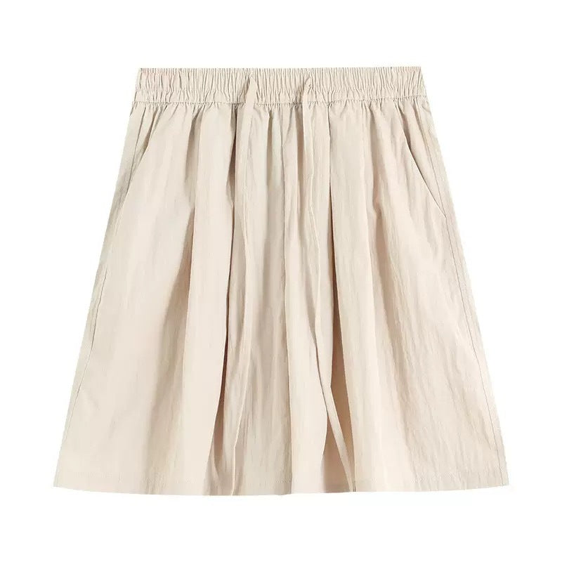 Ice-silk Quick-drying Textured Loose Casual Pleated Shorts