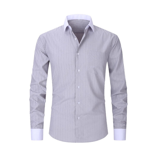 Stribet Herreskjorte Sommer Mode Oversize