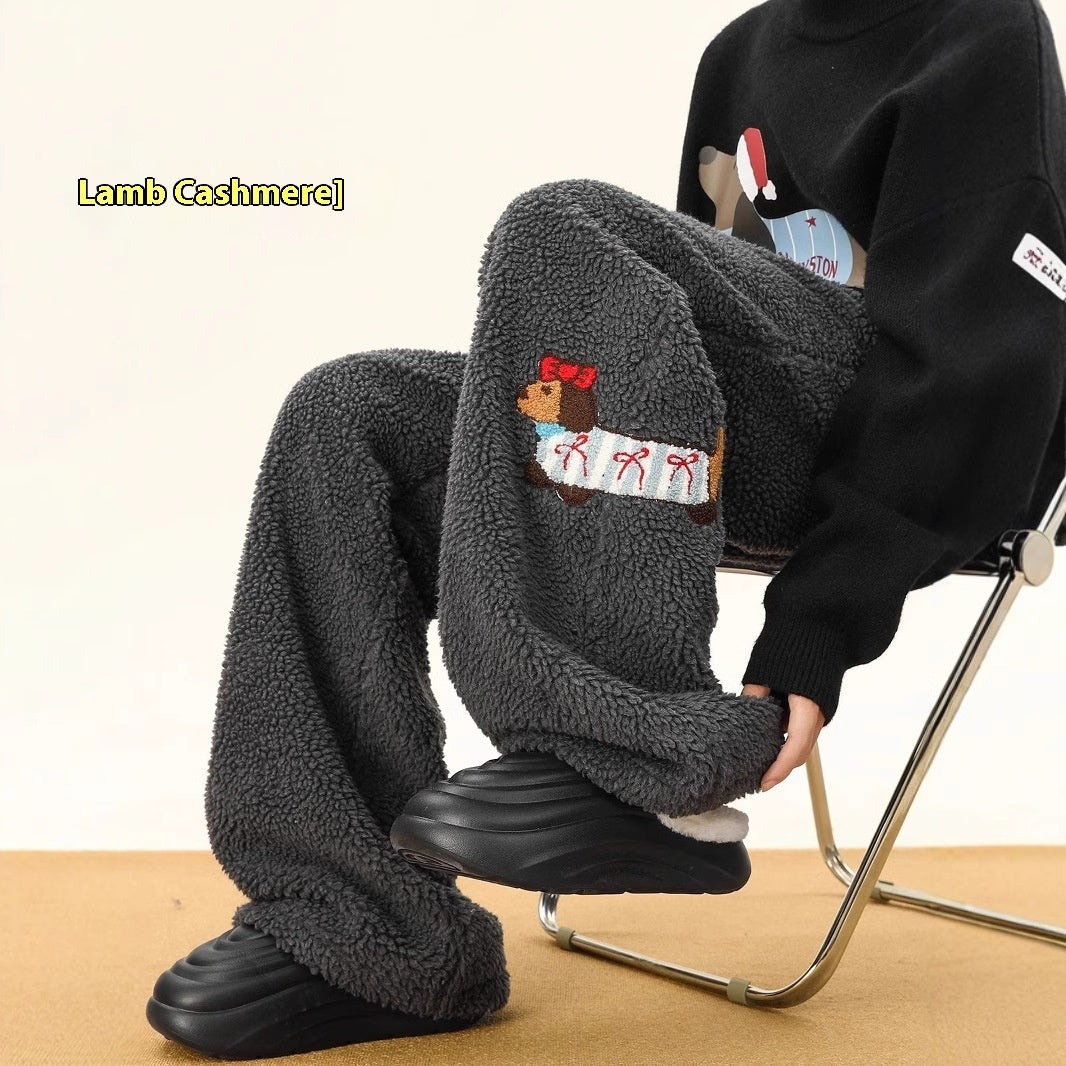 Sausage Dog Cotton Pants Men And Women Winter Thicken Thermal