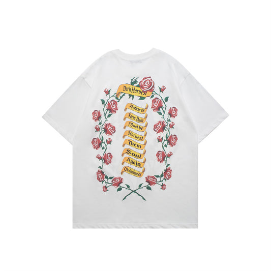 Hip Hop Skull Print Bottoming Short Sleeve T-Shirt