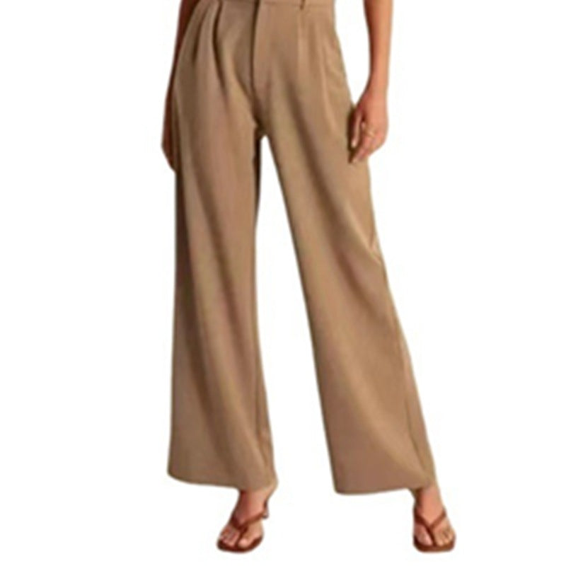 Commuter Drapey Slimming High-Waist Wide-Leg Pants With Pockets