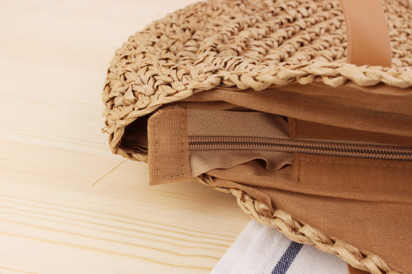 Simple Round One-shoulder Straw Bag Woven Bag Beach Bag Fashion Female Bag Straw Bag