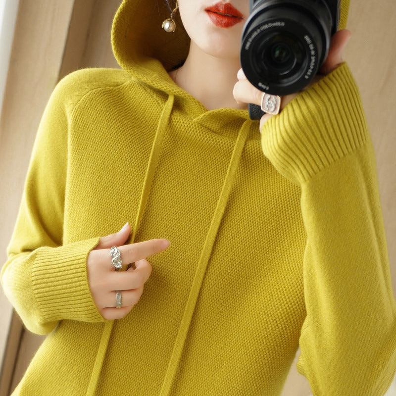 Ladies Hooded Bottoming Shirt Casual Sweatshirt