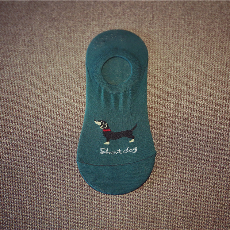Pure color boat socks