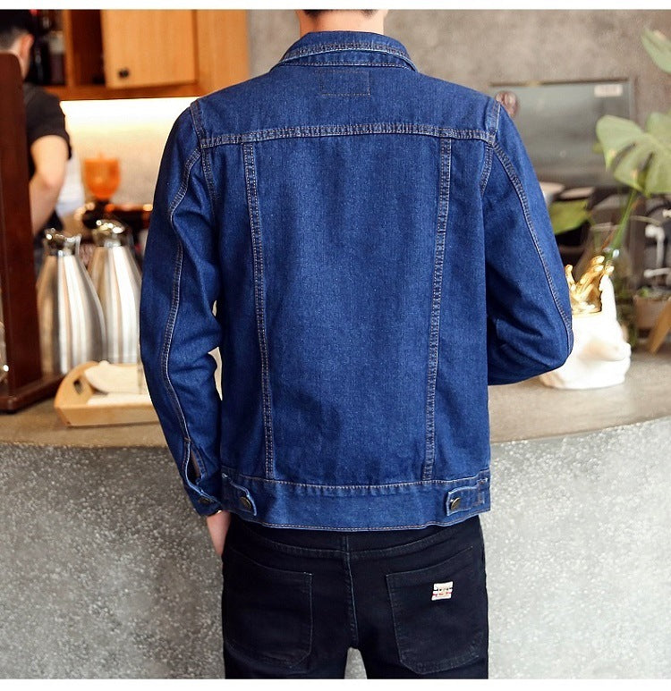 Denim jacket men's couple motorcycle jacket
