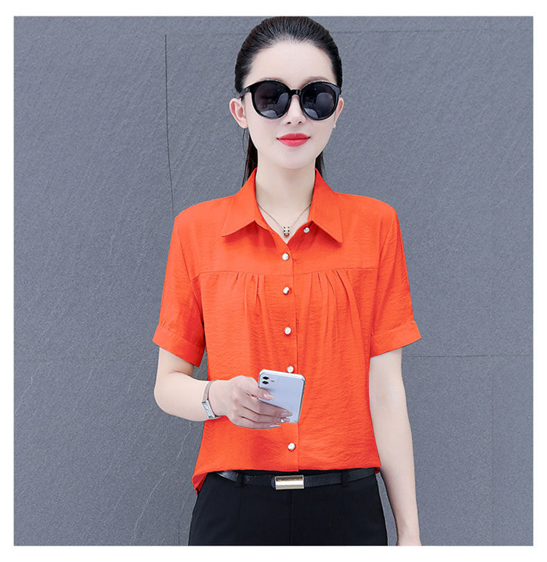 Casual Middle-aged Mom Long Sleeve Shirt