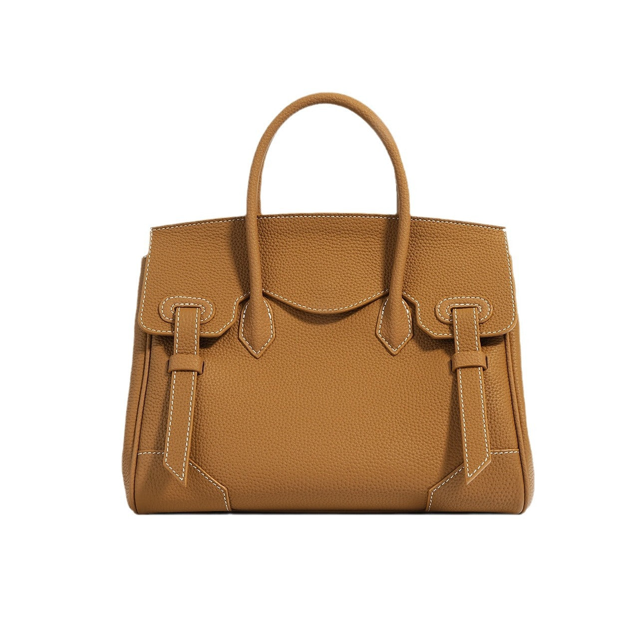 Top Layer Cowhide Handbag Large Capacity Kelly