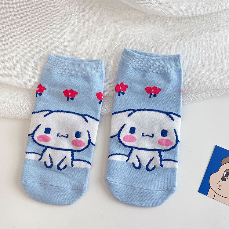 Lady cartoon dog socks