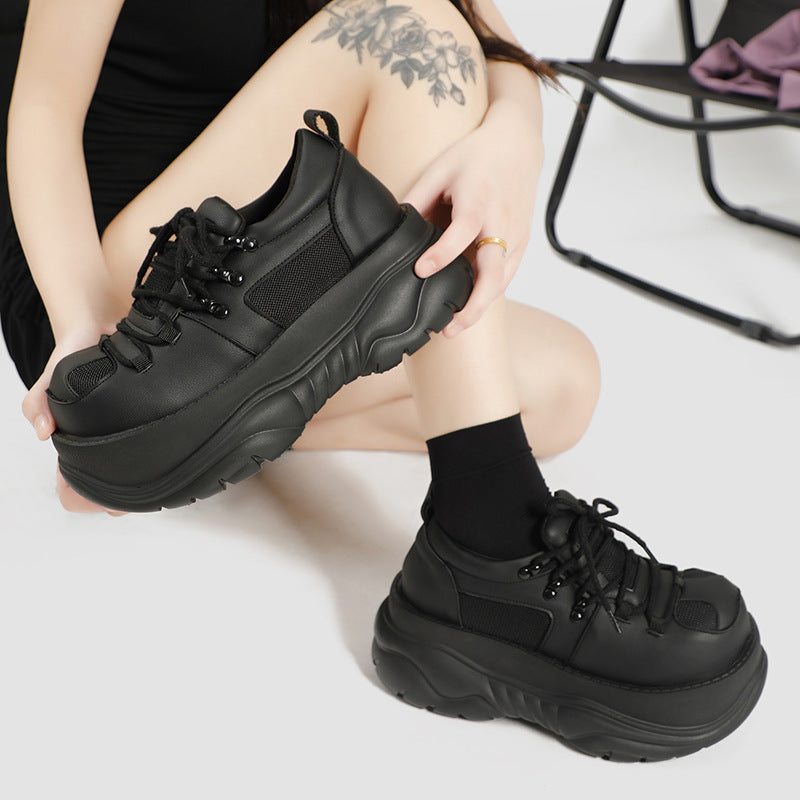 Thick Bottom All-matching Big Head Shoes Special-interest Design
