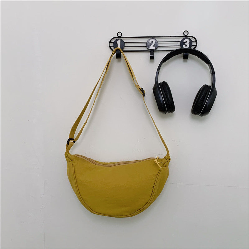 Solid Color Fashion Western Style All-matching Ins Korean Style Shoulder Messenger Bag