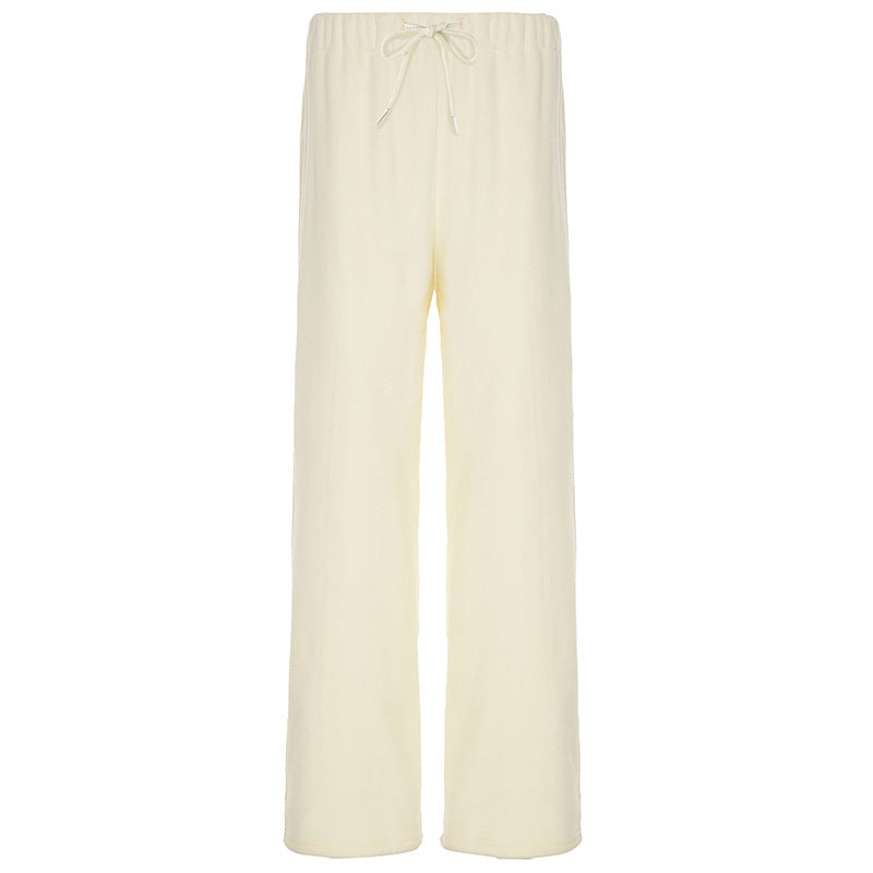 Autumn And Winter New Fluff Basic Casual Pants