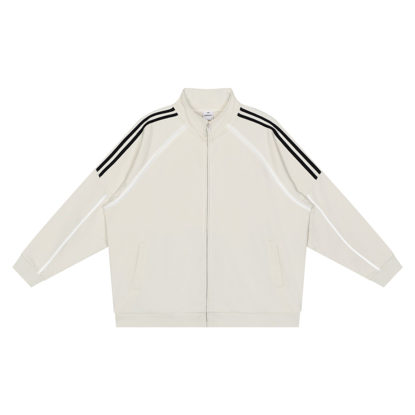 Men's Loose-Fit Cardigan With Reflective Stripes Sports Suit