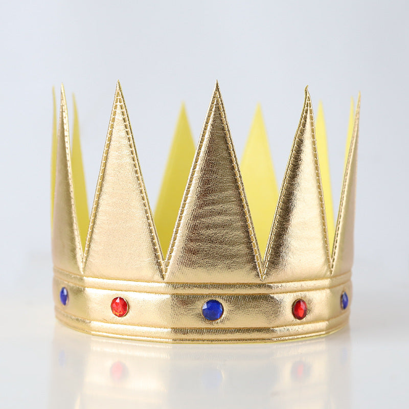 Children Birthday Arrangement Props Golden Cloth Crown