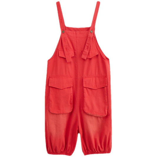 Plus Size Women's Korean Style New Denim Washed Denim Overalls