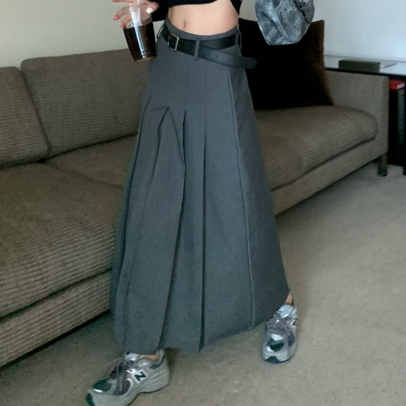 High Waist Pleated Women's Skirt Autumn New