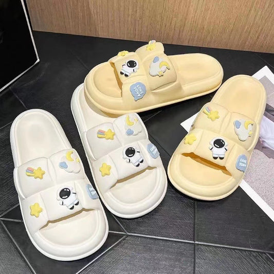 Astronaut Cartoon Slippers Stepping On Shit