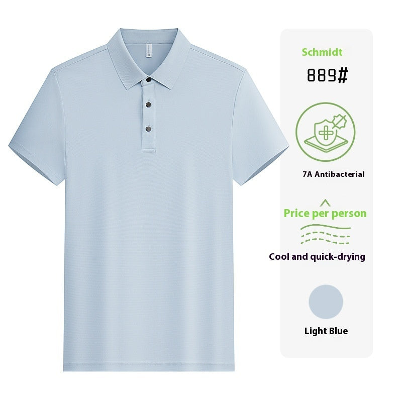 Short Sleeve Work Clothes Lapel Enterprise Embroidery Group Clothes