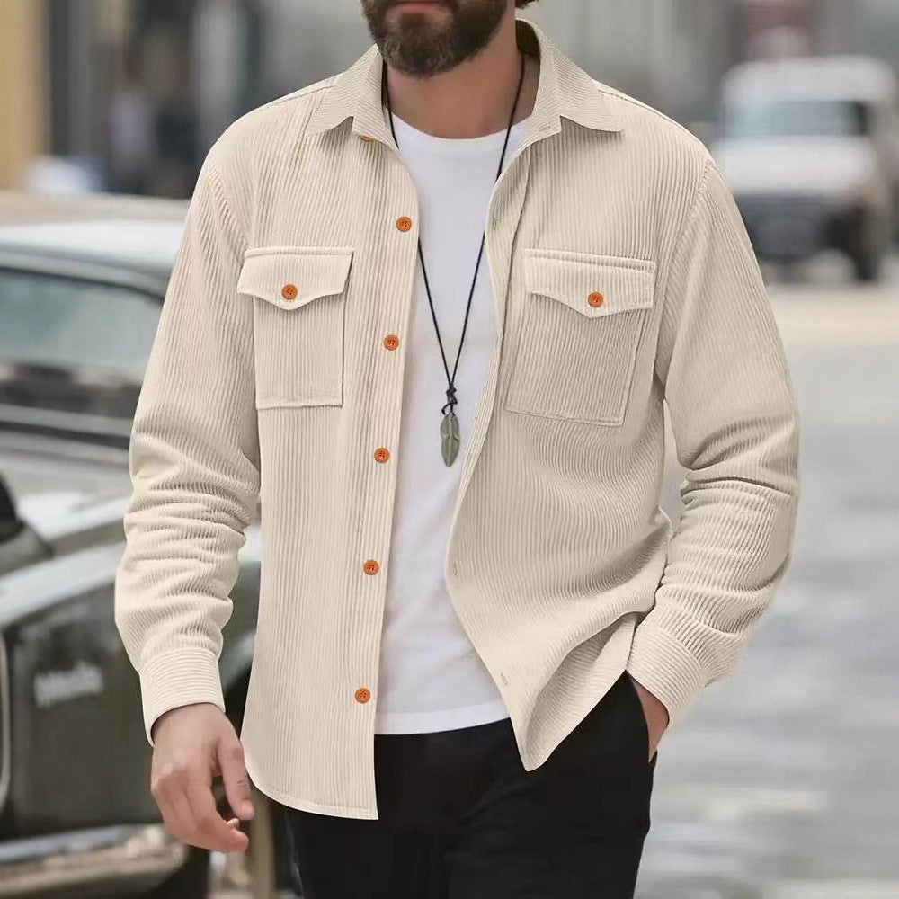 Men's Fashionable Solid Color All-matching Jacket