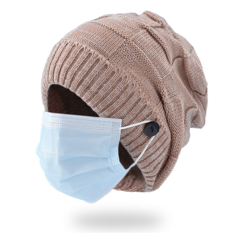 Women's Fashion Flanged Mixed Color Sweater Hat