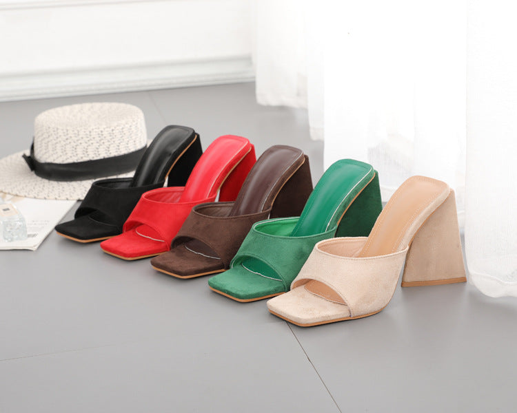 European And American Style Women's Plus Size High Heel Outer Wear