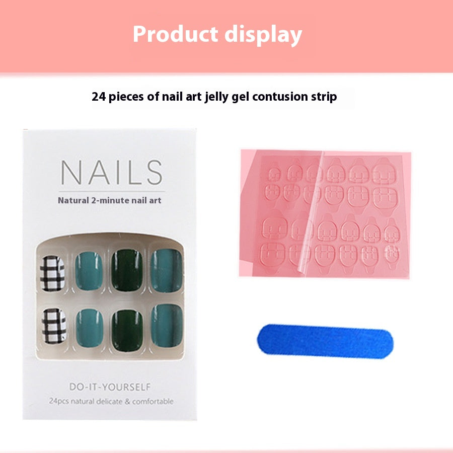 Mellemlang europæisk og amerikansk pop fransk manicure
