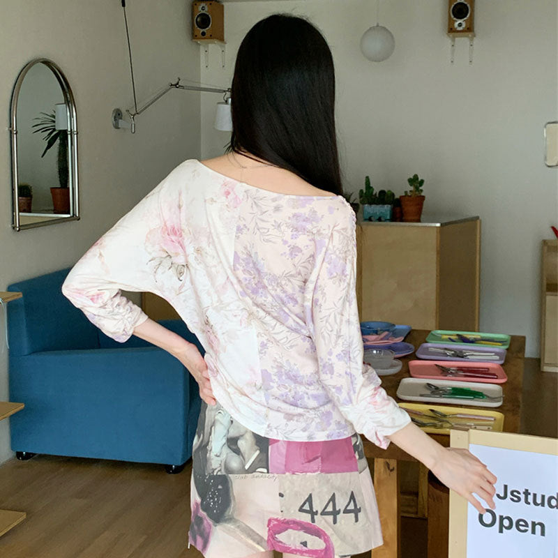 Floral Patchwork Loose Top Women